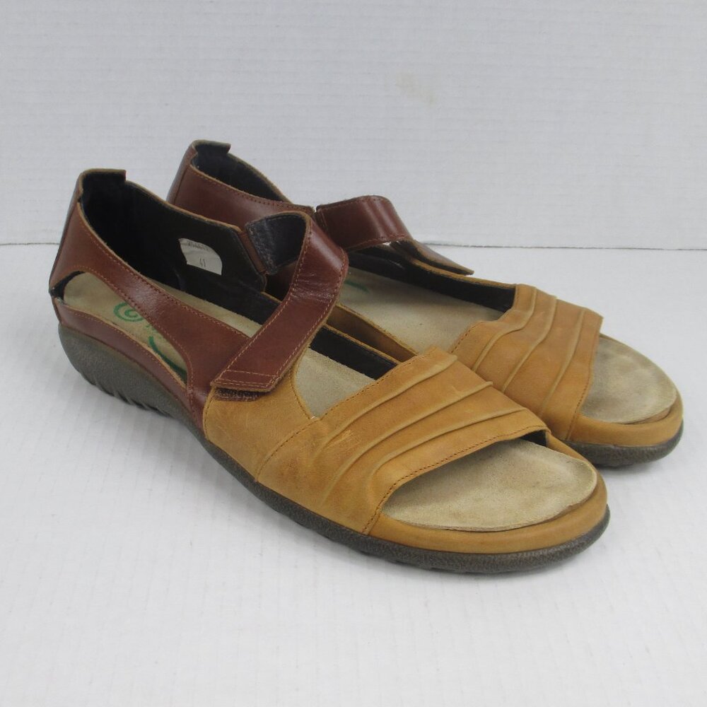 Naot Leather Closed Back Sandals Papaki Maple Brown